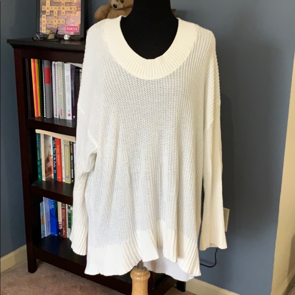 Aerie oversized sweater cream size Large